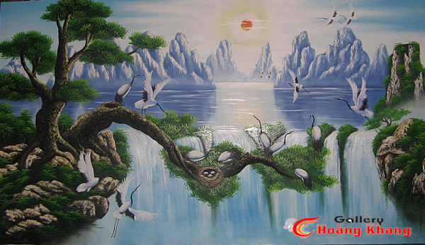 Tranh Núi - Nước - Phong Thuỷ